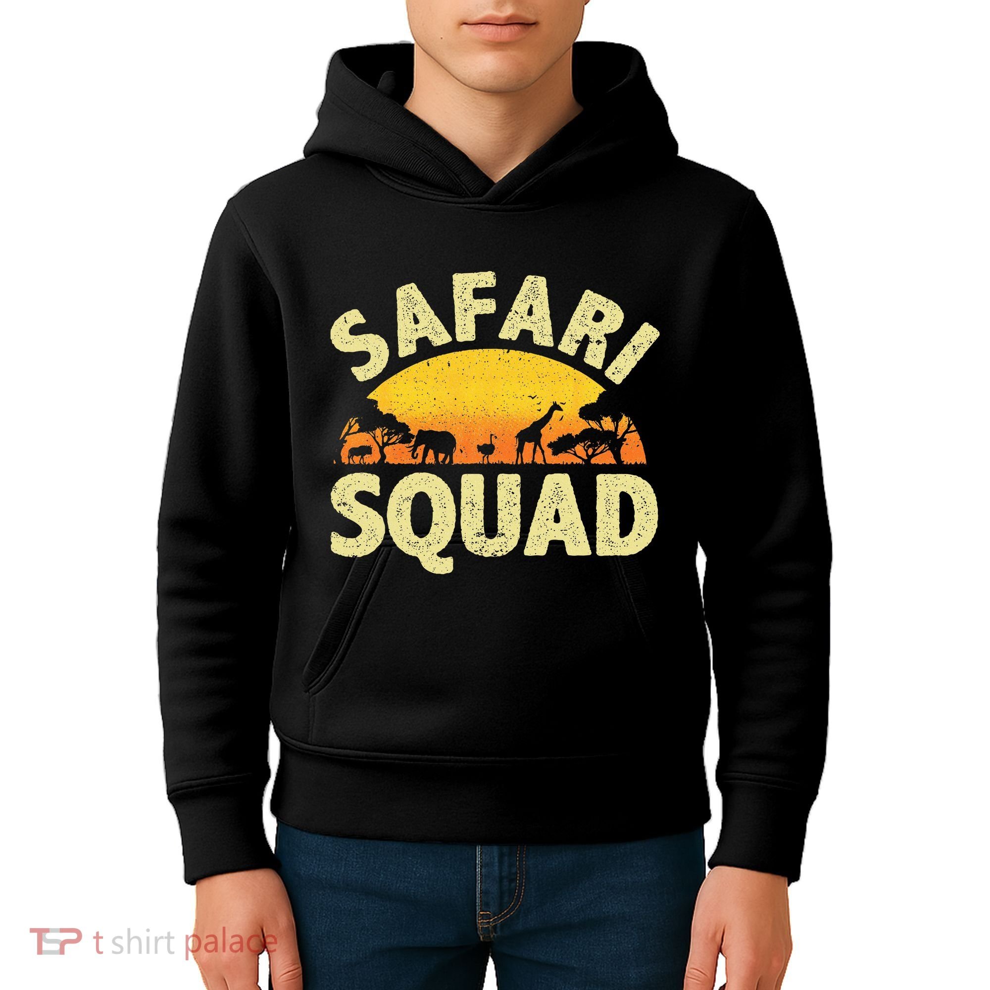 Cool Safari Squad Zoo Animal African Jungle Kids Hoodie