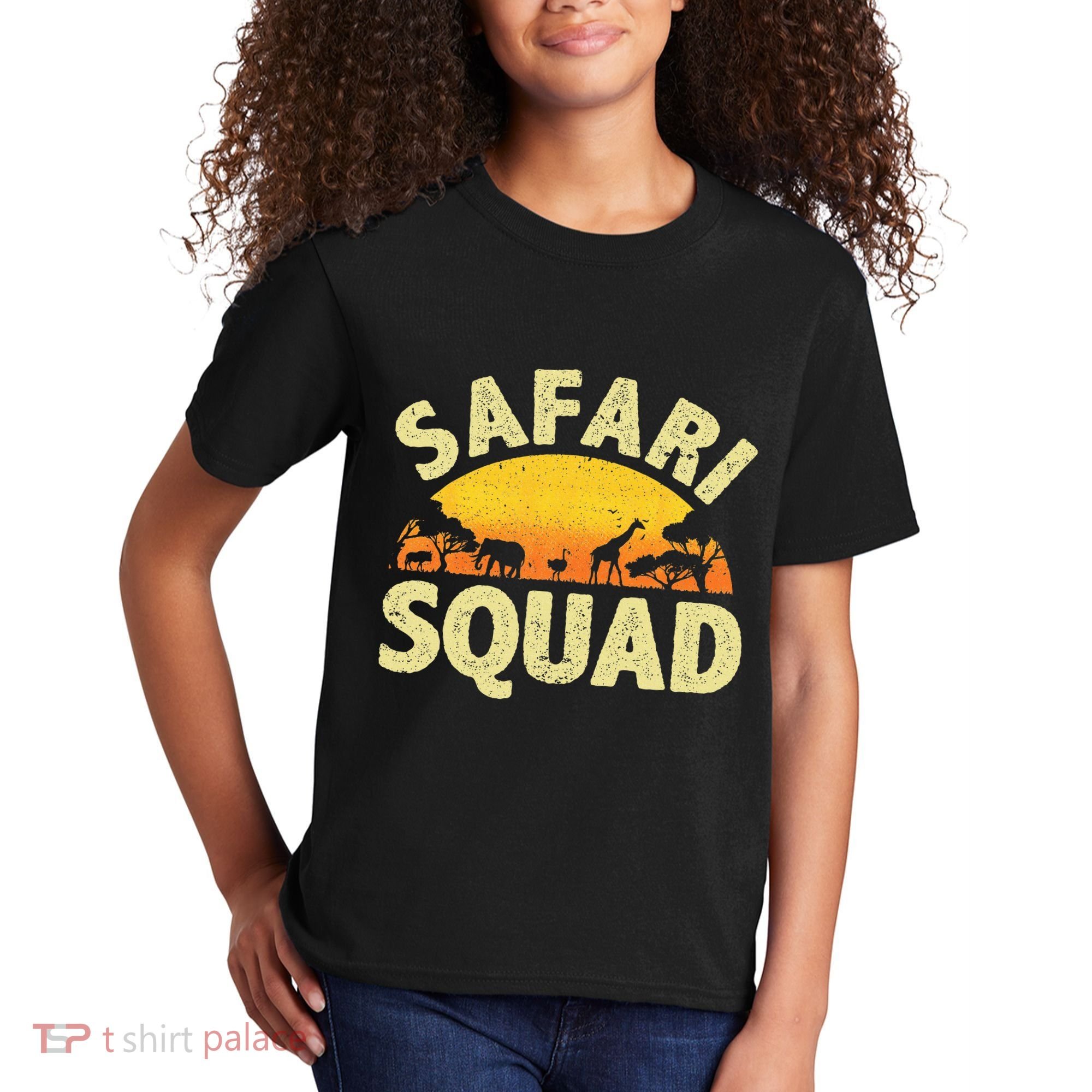 Cool Safari Squad Zoo Animal African Jungle Kids T-Shirt