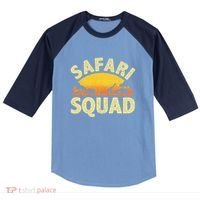 Cool Safari Squad Zoo Animal African Jungle Raglan Baseball Sleeve Shirt thumb 0
