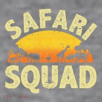 Cool Safari Squad Zoo Animal African Jungle Women's Racerback Cropped Tank thumb 2