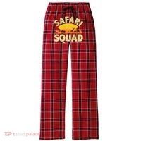 Cool Safari Squad Zoo Animal African Jungle Women's Flannel Plaid Pajama Pants thumb 0