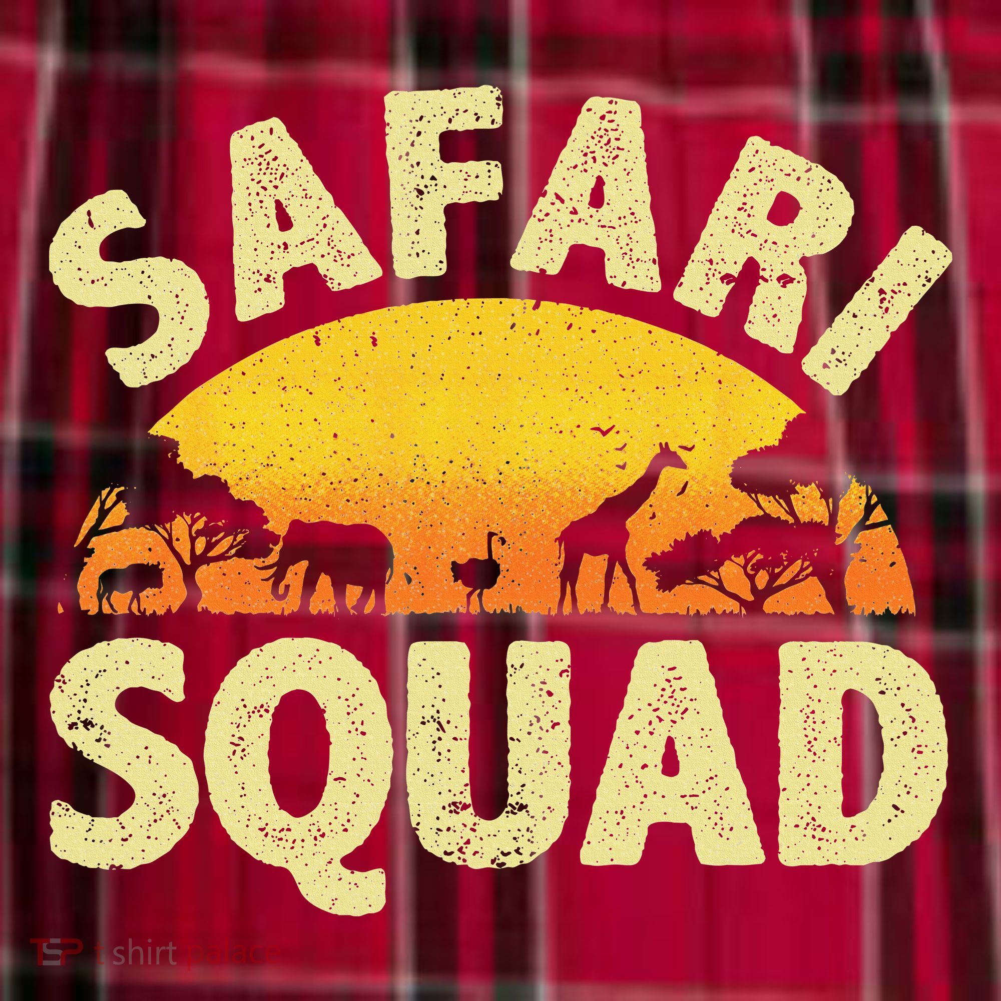 Cool Safari Squad Zoo Animal African Jungle Women's Flannel Plaid Pajama Pants