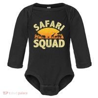 Cool Safari Squad For Men Women Zoo Animal African Jungle Baby Long Sleeve Bodysuit thumb 0