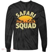 Cool Safari Squad For Men Women Zoo Animal African Jungle Tie-Dye Long Sleeve Shirt thumb 0