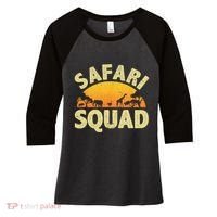 Cool Safari Squad For Men Women Zoo Animal African Jungle Women's Tri-Blend 3/4-Sleeve Raglan Shirt thumb 0