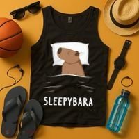 Capybara Sleepybara Sleep Capybara Tank Top thumb 4