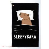 Capybara Sleepybara Sleep Capybara Golf Towel thumb 0