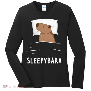 Capybara Sleepybara Sleep Capybara Women's Long Sleeve Shirt