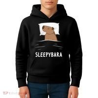 Capybara Sleepybara Sleep Capybara Kids Hoodie thumb 4
