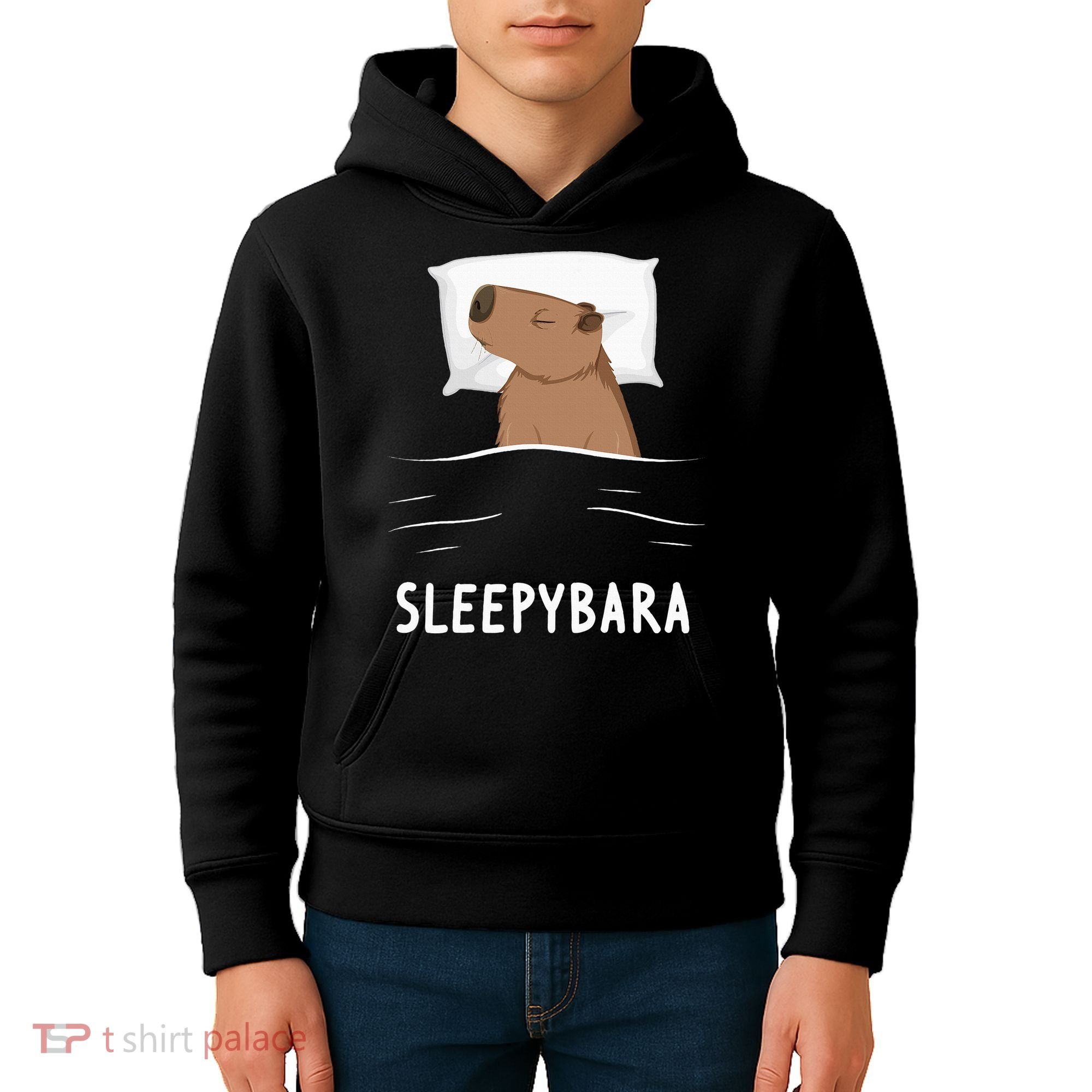 Capybara Sleepybara Sleep Capybara Kids Hoodie