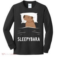 Capybara Sleepybara Sleep Capybara Kids Long Sleeve Shirt thumb 0