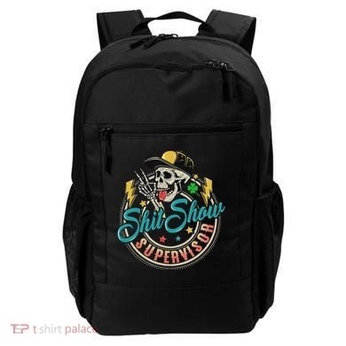 Cool Shit Show Supervisor Skull Hilarious Vintage Backpack