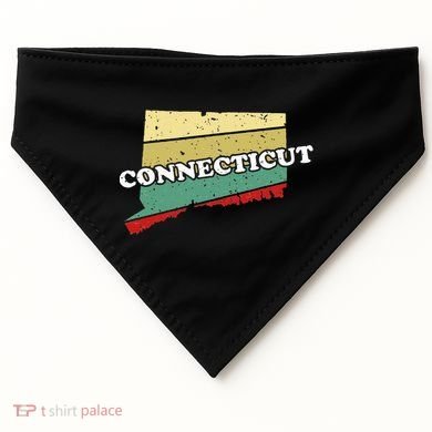 Connecticut State Souvenir USA-Made Doggie Bandana