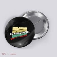 Connecticut State Souvenir Button thumb 0