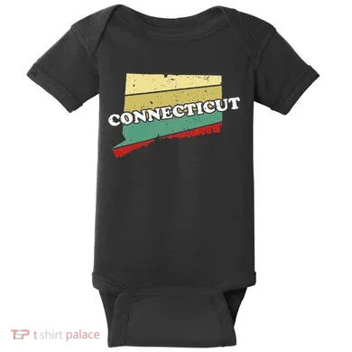 Connecticut State Souvenir Baby Bodysuit