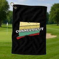 Connecticut State Souvenir Golf Towel thumb 1