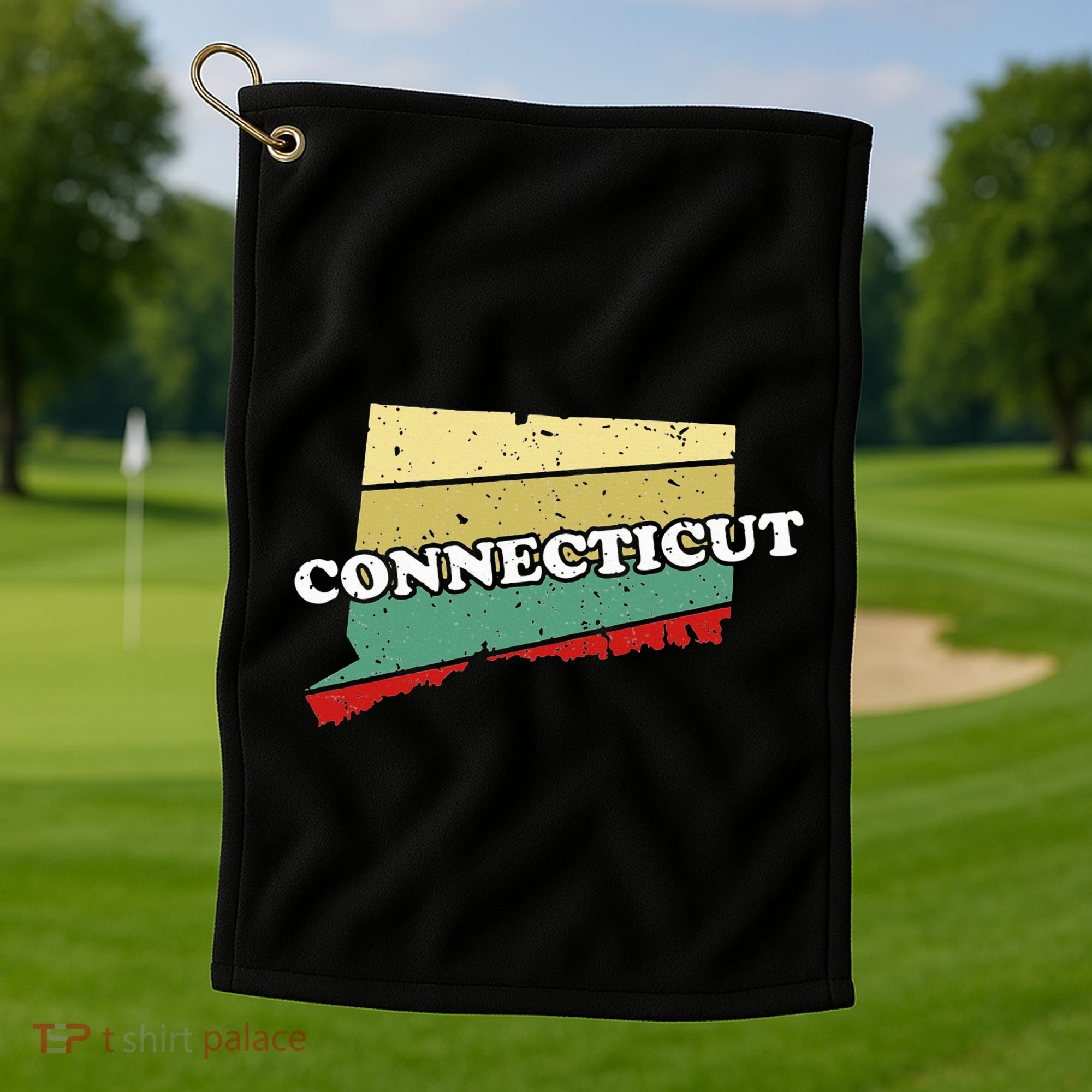Connecticut State Souvenir Golf Towel