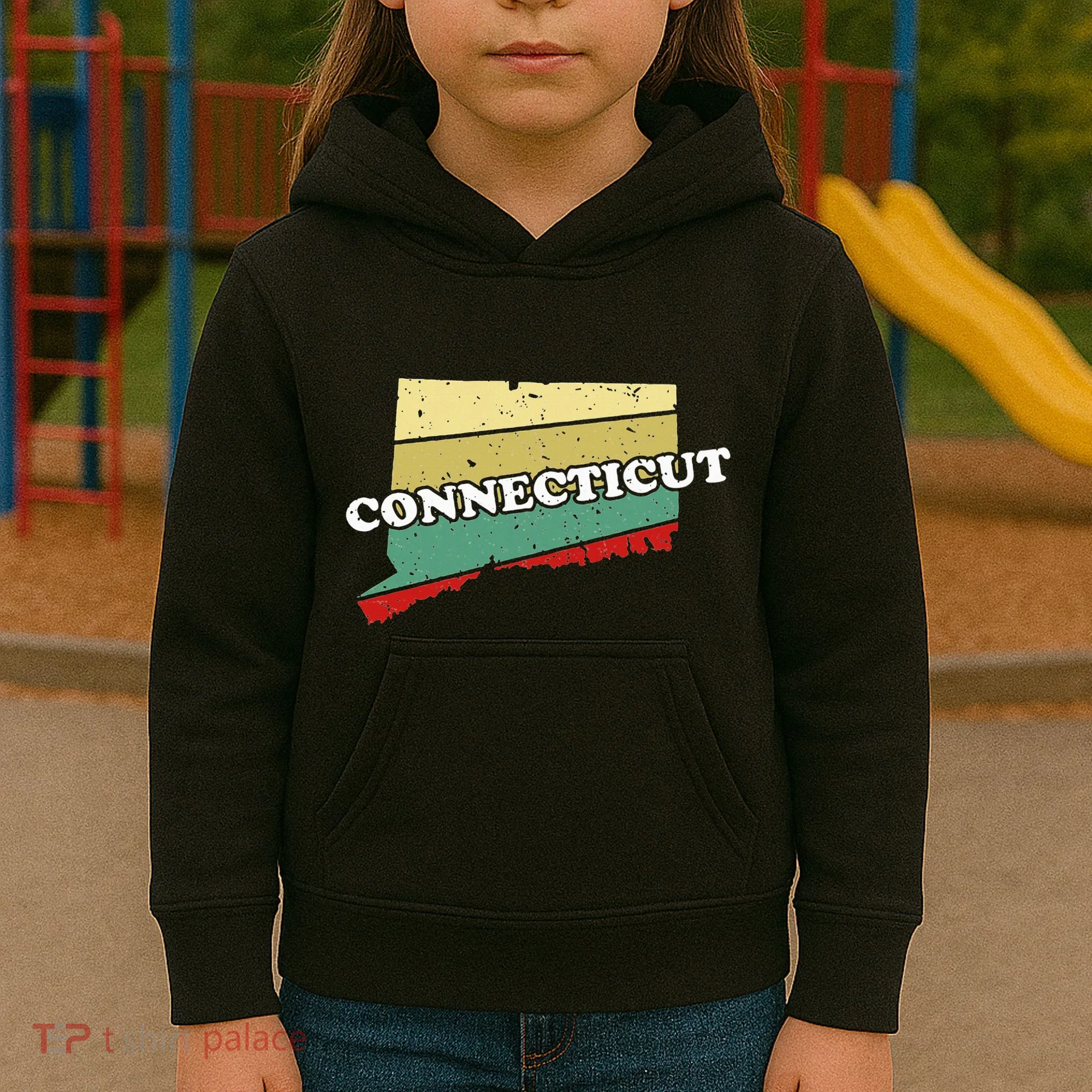 Connecticut State Souvenir Kids Hoodie