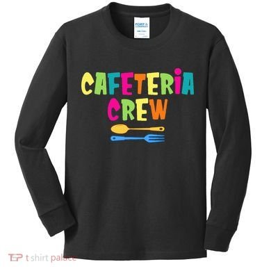 Cafeteria Squad School Cafeteria Lady Worker Kids Long Sleeve Shirt