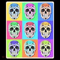 Cool Sugar Skull Pop Art Backpack thumb 2