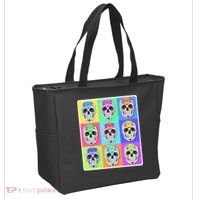 Cool Sugar Skull Pop Art Tote Bag thumb 2