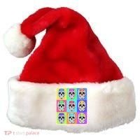 Cool Sugar Skull Pop Art Santa Hat thumb 0