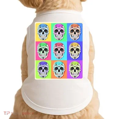 Cool Sugar Skull Pop Art Doggie Tank