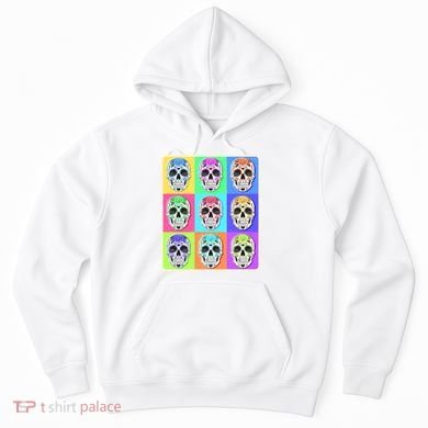 Cool Sugar Skull Pop Art Hoodie