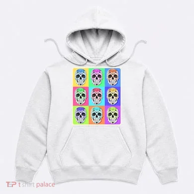 Cool Sugar Skull Pop Art Hoodie