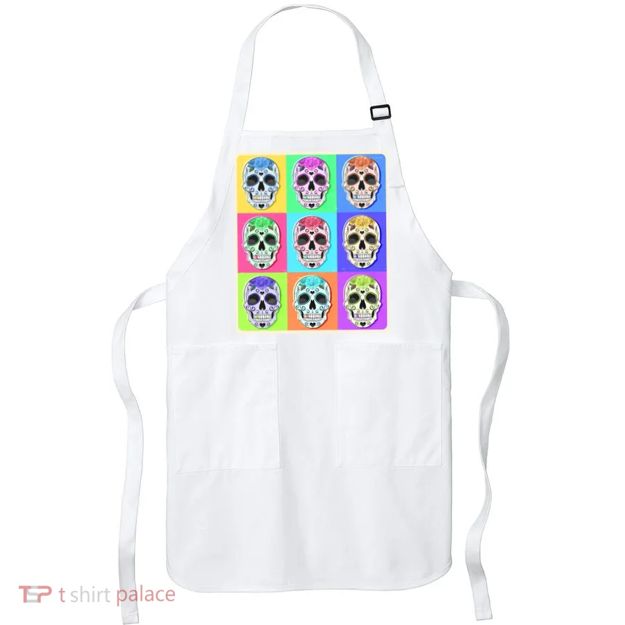 Cool Sugar Skull Pop Art Apron