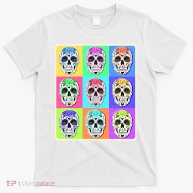 Cool Sugar Skull Pop Art T-Shirt
