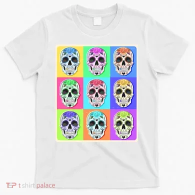 Cool Sugar Skull Pop Art T-Shirt