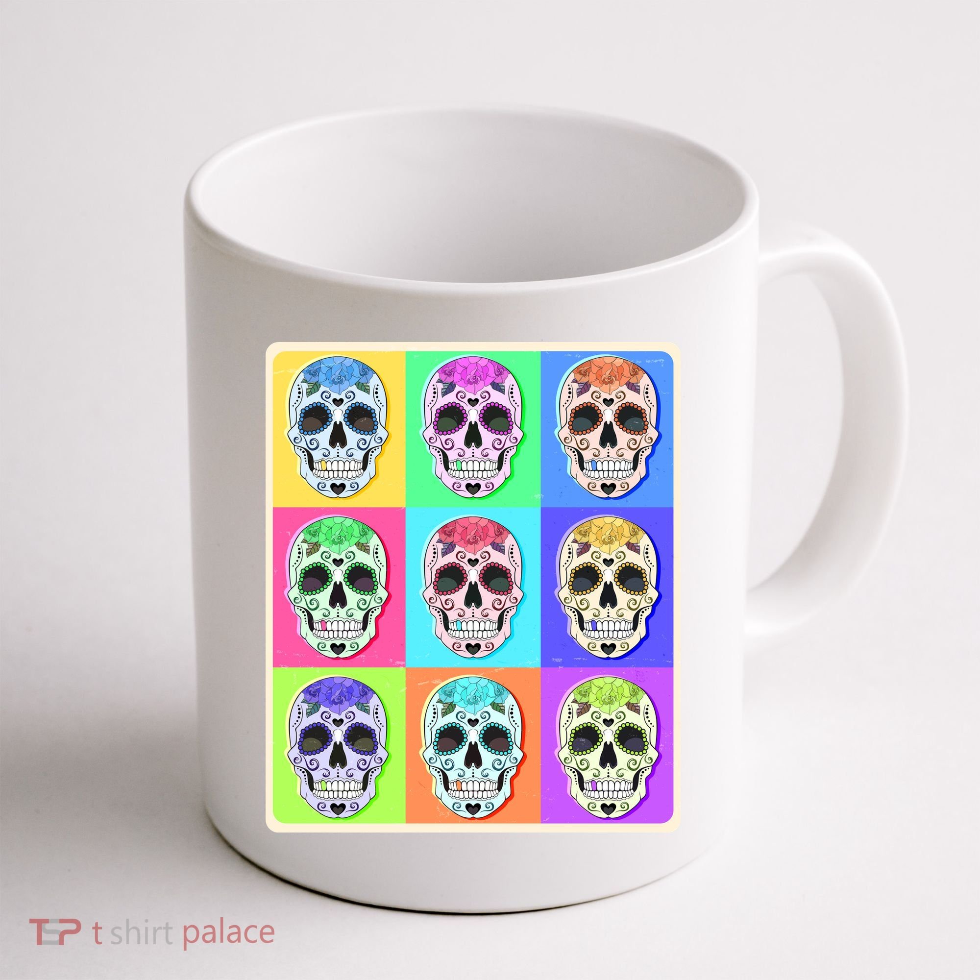 Cool Sugar Skull Pop Art Coffee Mug