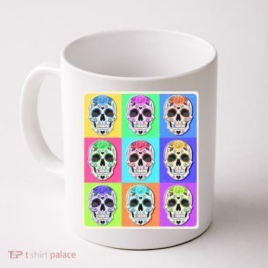 Cool Sugar Skull Pop Art Coffee Mug