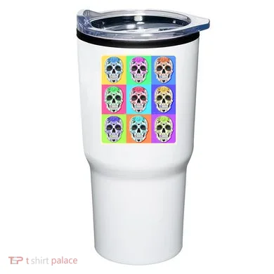 Cool Sugar Skull Pop Art Tumbler
