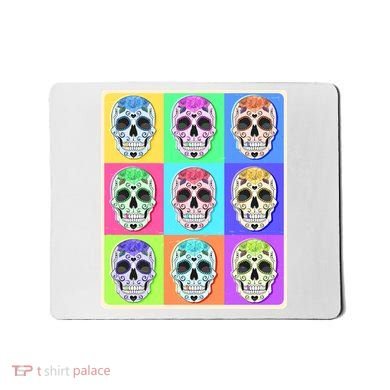Cool Sugar Skull Pop Art Mousepad