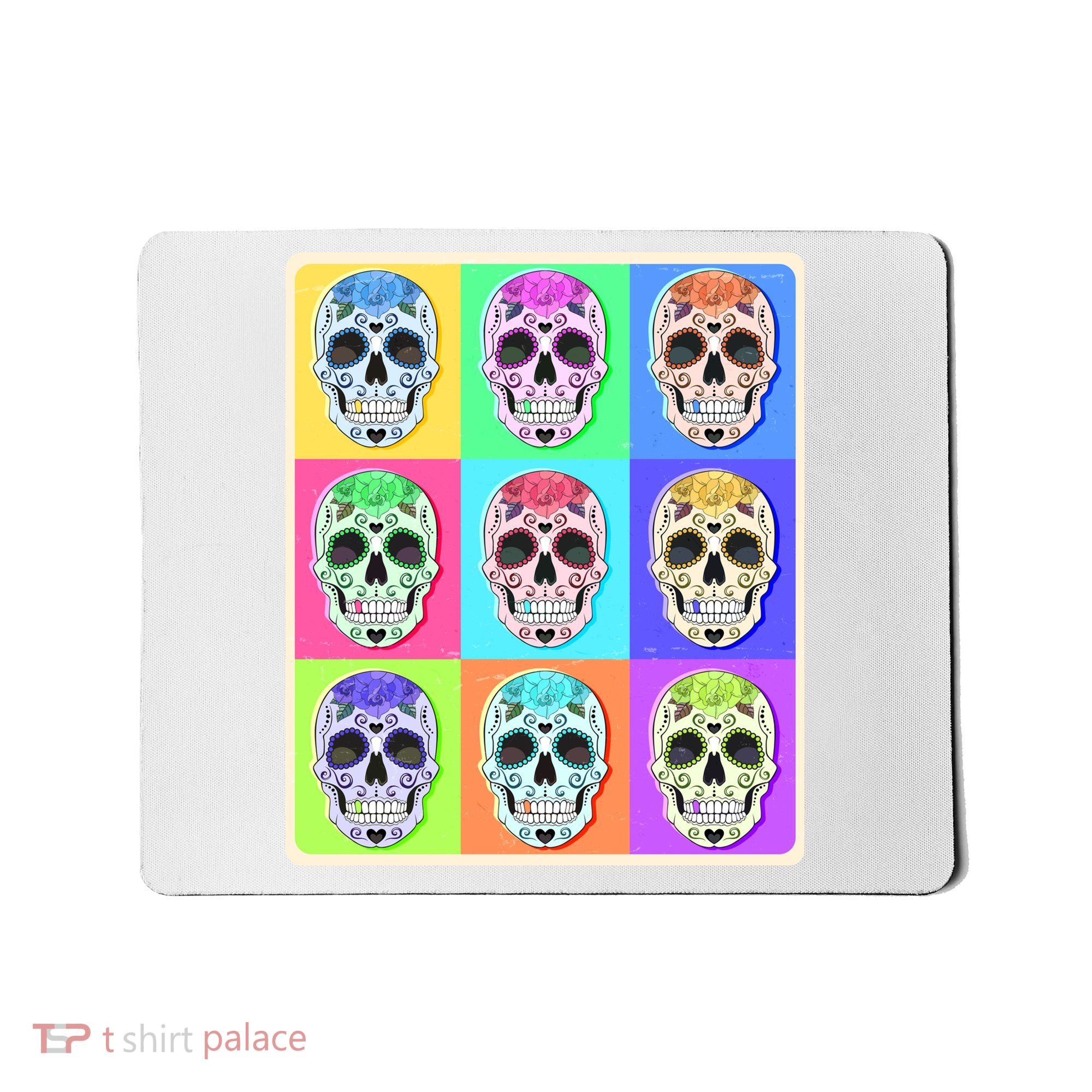 Cool Sugar Skull Pop Art Mousepad