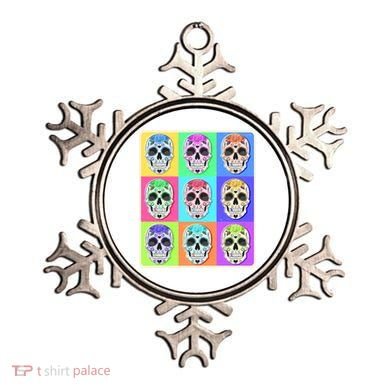 Cool Sugar Skull Pop Art Ornament