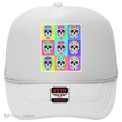 Cool Sugar Skull Pop Art Hat