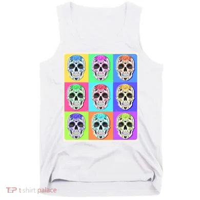 Cool Sugar Skull Pop Art Tank Top