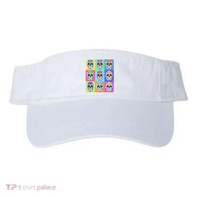 Cool Sugar Skull Pop Art Visor