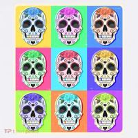 Cool Sugar Skull Pop Art Women's T-Shirt thumb 6