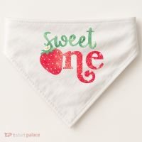 Cute Strawberry Sweet One USA-Made Doggie Bandana thumb 0