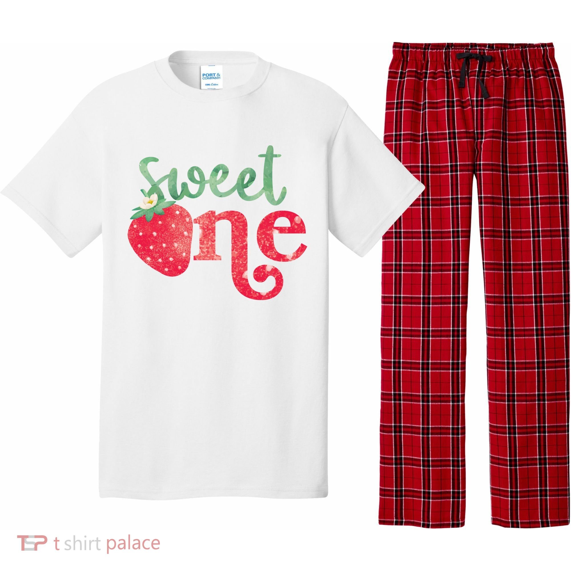 Cute Strawberry Sweet One Pajama Set