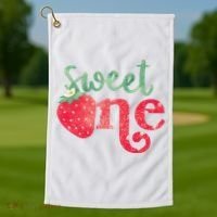 Cute Strawberry Sweet One Golf Towel thumb 1
