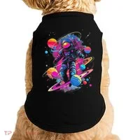 Cool Spaceman Scifi Astronaut Space Doggie Tank thumb 0
