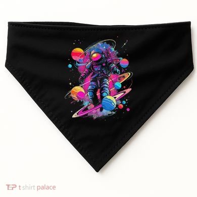 Cool Spaceman Scifi Astronaut Space USA-Made Doggie Bandana