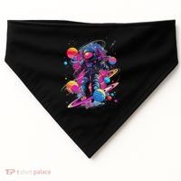 Cool Spaceman Scifi Astronaut Space USA-Made Doggie Bandana thumb 0