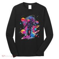 Cool Spaceman Scifi Astronaut Space Long Sleeve Shirt thumb 0