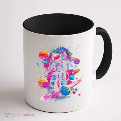 Cool Spaceman Scifi Astronaut Space Coffee Mug back
